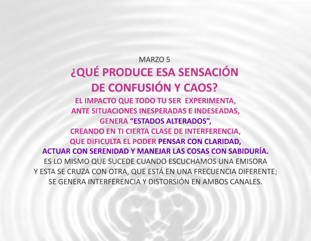 ¿Qué produce esa sensación de confusión y caos?